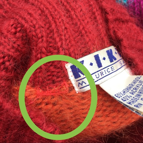 Vintage Fuzzy Rainbow Oversized Pull Over Sweater - Picture 7 of 8